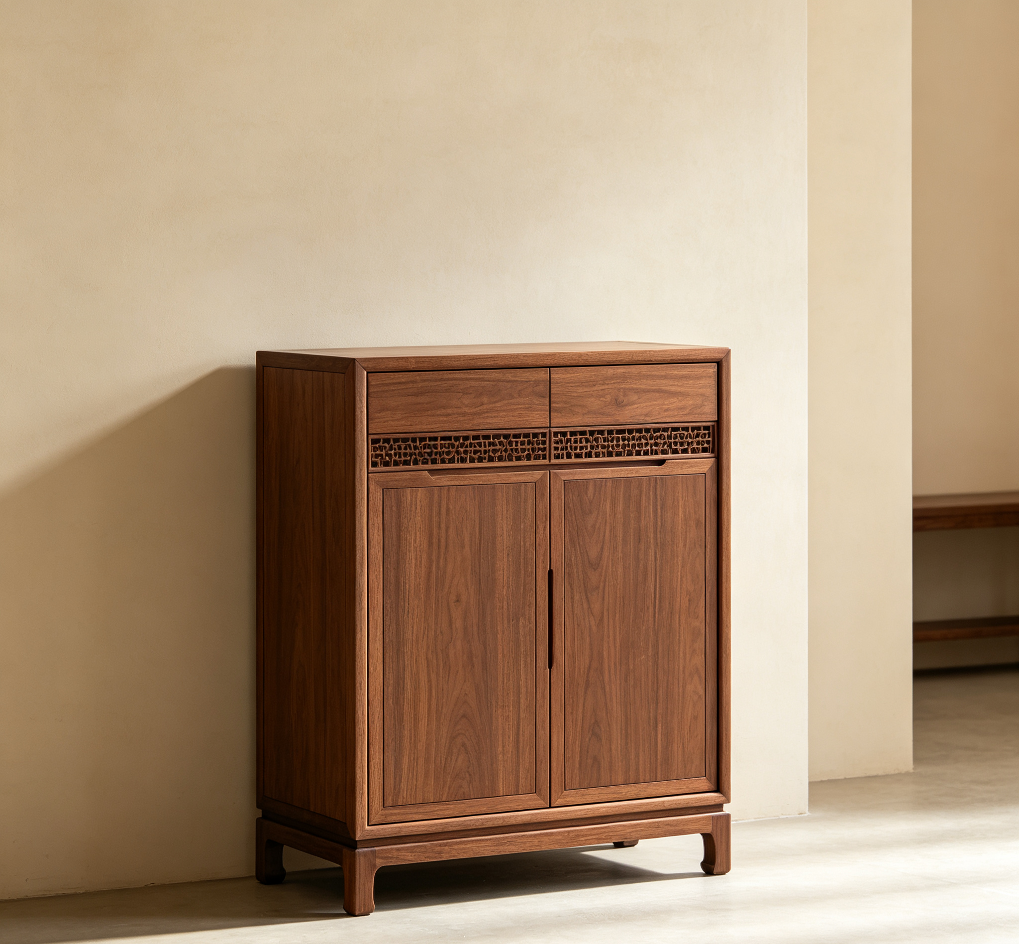 新中式实木玄关柜